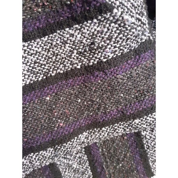 Molina Purple & Black Hooded "Drug Rug" Style Pullover Hoodie Sz L - Picture 5 of 7